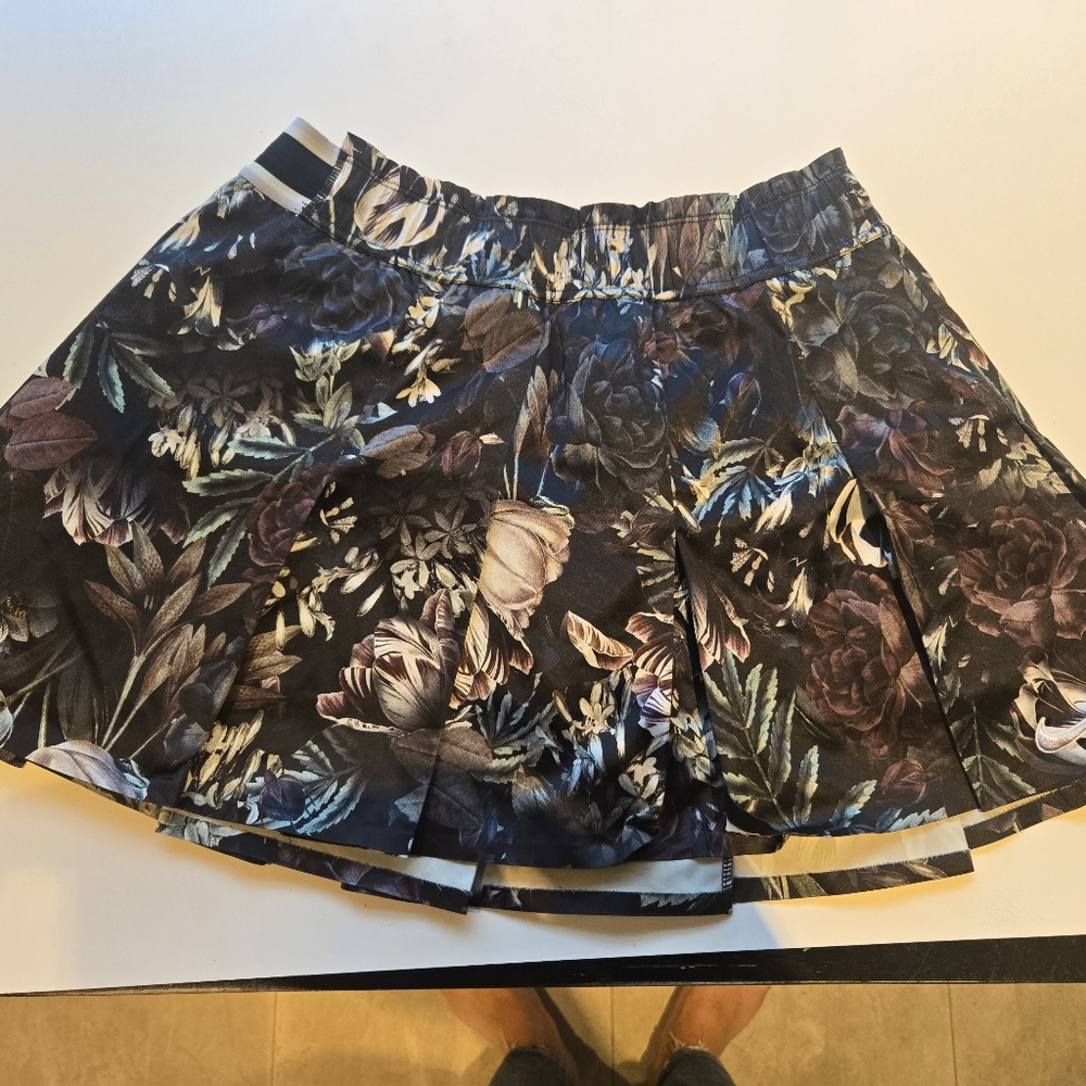 Floral Skirt with Elastic Waistband